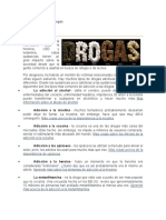 Adiciones y Tipos de Drogas