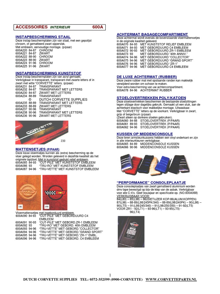C4 CORVETTE SERVICE PARTS IDENTIFICATION CODES intelligence overview