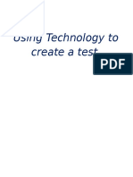 Using Technology To Create A Test