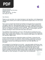 Apple letter to Spotify.