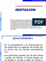 Sedimentación y precipitación en ingeniería agroindustrial