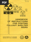 HANDBOOK OF INSTRUCTIONS FOR POSTING FALLOUT SHELTER SIGNS