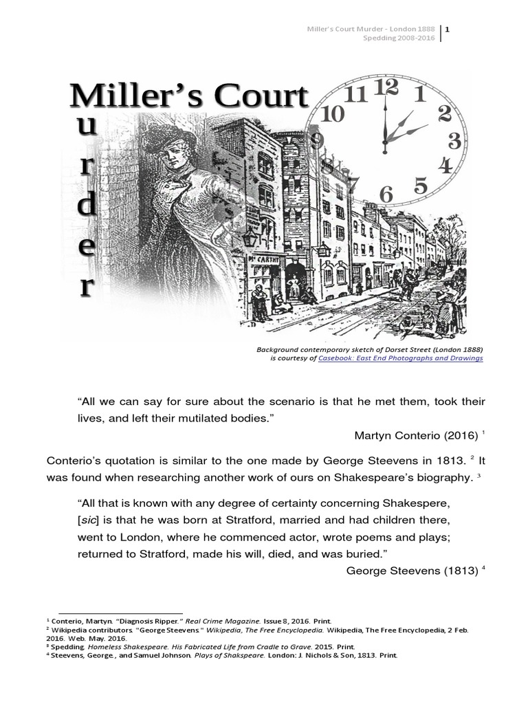 Miller #39 s Court Murder London 1888 Jack The Ripper Forensic Science