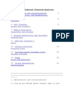 C - Technical Interview Questions