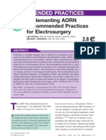 Implementing Aorn Recommended Practices for Electrosurgery