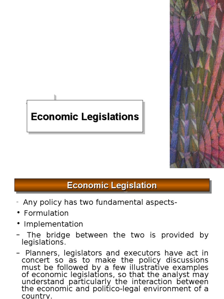 Economic Legislations | PDF | Excise | Taxation