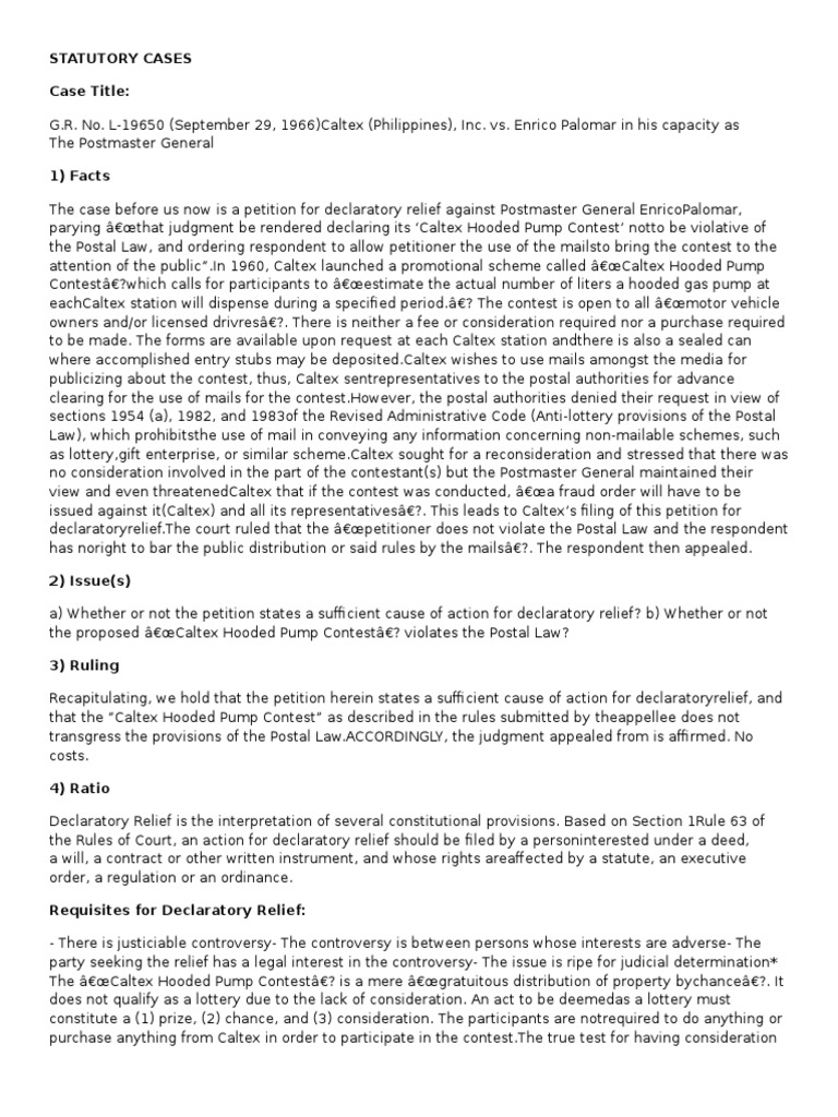 Statutory Construction Case Digest Jurisdiction Pension