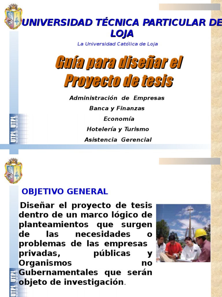 Guía para el Proyecto de Tesis UTPL | PDF | Hipótesis | Teoría