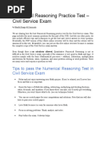 Numerical Reasoning Practice Test