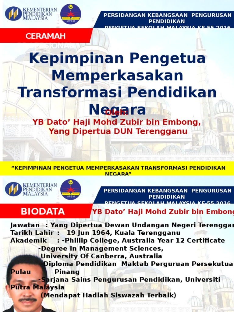 Kepimpinan Pengetua untuk Transformasi Pendidikan | PDF