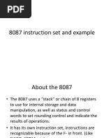 8087 Instruction Set and Example