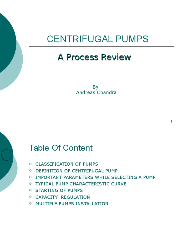 Centrifugal Pump A Process Review PDF Pump Throttle