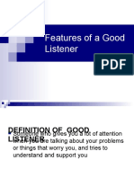Features of A Good Listner