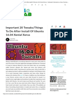 Important 20 Tweaks To Do After Installing of Ubuntu 16