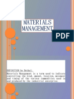 Introduction of Material Management
