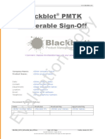 Blackblot PMTK Deliverable Sign Off