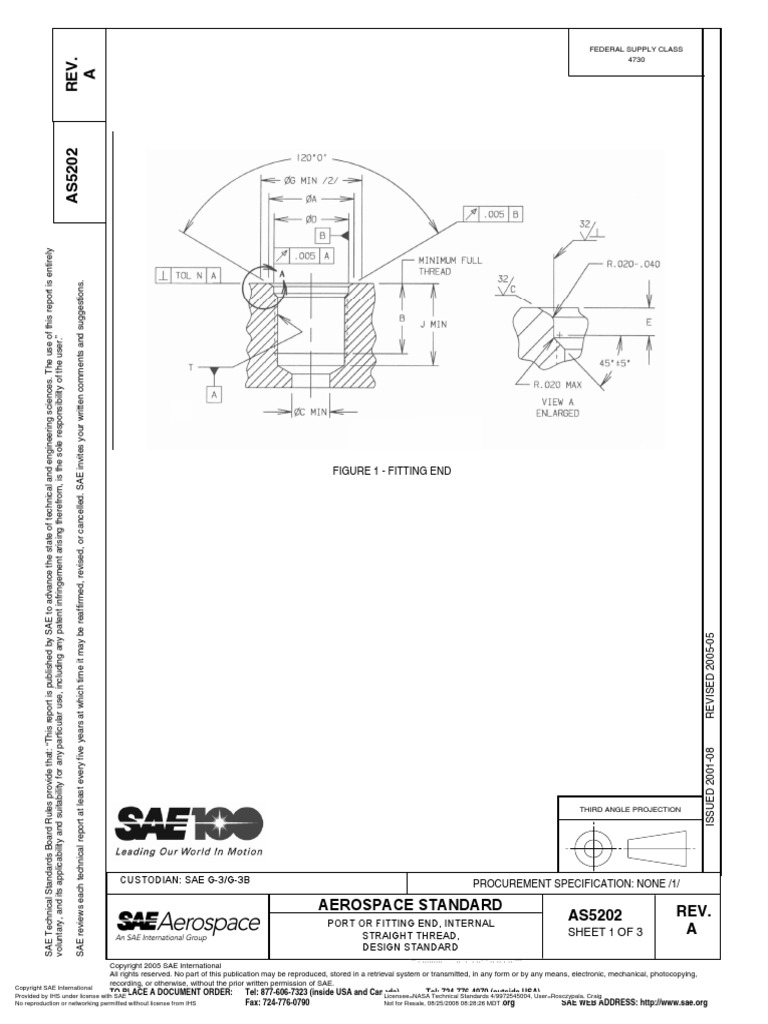 SAEAS5202 Port Dimensions Intellectual Works Technology
