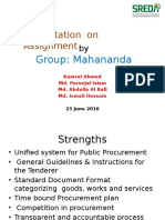 Presentation On Assignment: Group: Mahananda