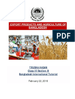 Bangladesh's Main Export Products and Agricultural Sectors