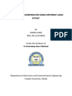 "64-Bit Binary Comparator Using Different Logic Styles": BY Kanika Hans ROLL NO (11472005)