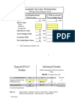 Example Income Statements: Typical Replacement With Accessory