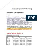 Importações e Exportaçõe Petroleo Barris