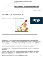 RAZONES de RENTABILIDAD _ Análisis e Interpretación de Estados Financieros