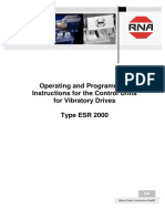 Operating and Programming Instructions For The Control Units For Vibratory Drives Type ESR 2000