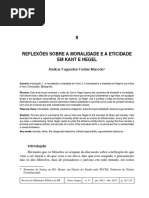 Reflexões Sobre a Moralidade e Eticidade Em Kant e Hegel