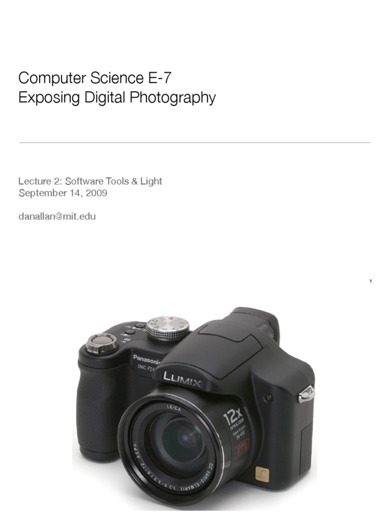 Lecture 2 Software Tools And Light Pdf Pdf Shutter Speed Exposure