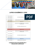 Cronograma Lapso II-2016