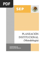 Metodologia Planeacion Institucional SEP