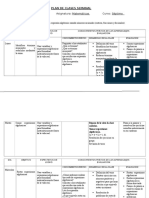 Plan de Clases Semanal 2016