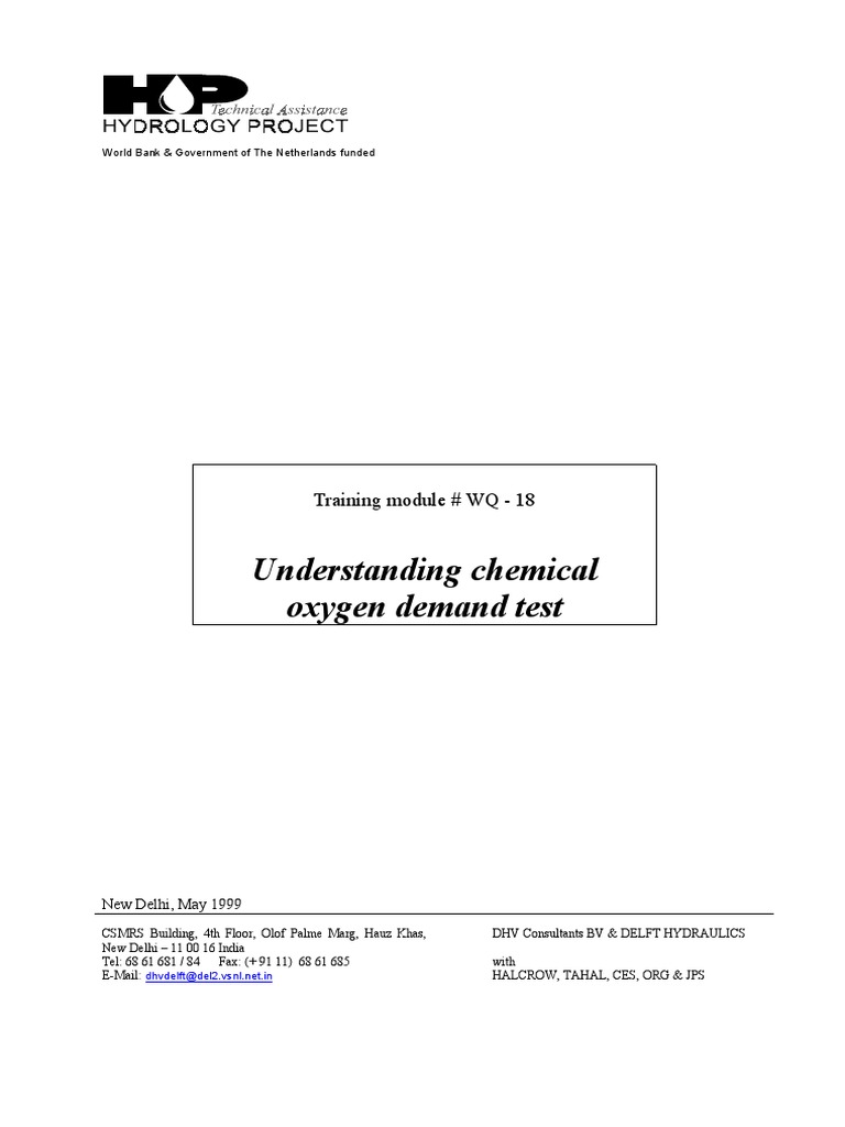 18 Understanding COD Test PDF Redox Chemistry