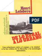 Lefevre, Henri - de Lo Rural A Lo Urbano