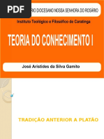 Teoria Do Conhecimento I - Tradição Anterior a Platão