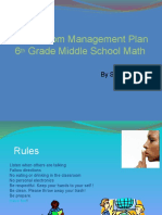 Classroom Management Plan 6 Grade Middle School Math: by Sabina Smith EDU 299