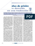 Siete Años de Prisión Por Error en Traducción Legal