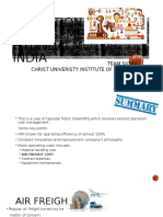 Operation Cost Management-Hyundai Motor India: Team Sigma Christ Univeristy Institute of Management