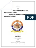 Mutual Fund Vs Other Investment Tools Scope of Mutual Fund Through Online Platform