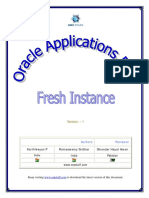Oracle Applications R12 Û Fresh Instance