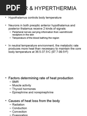 Fever Fever Hyperthermia
