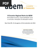 Chamada de Trabalhos Encontro Regional Norte - 2016