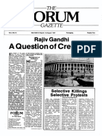 Question of Credibility: Rajiv Gandhi