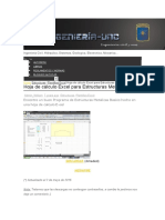 Hoja de Cálculo Excel para Estructuras Metalicas
