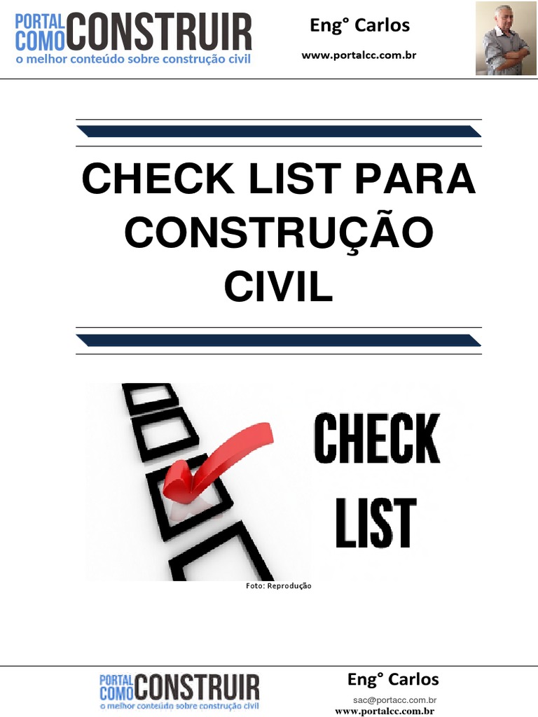 Check List para Construção Civil | PDF | Engenharia Civil | Internet