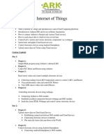 Internet of Things Course Content