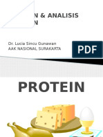 Protein & Analisis Protein: Dr. Lucia Sincu Gunawan Aak Nasional Surakarta