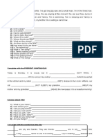 Eslprintables2016 Present Continuous Reading Comprehesion Answer