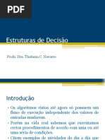 Aula 1 - Estruturas de Decisão